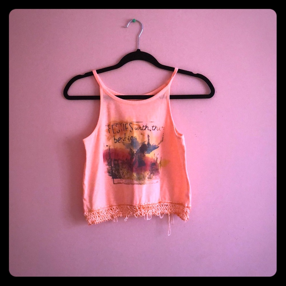 Peach Crop Top